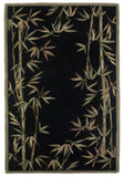 4' X 6' Black Hand Tufted Bordered Bamboo Indoor Area Rug - Homeroots - Flyclothing LLC