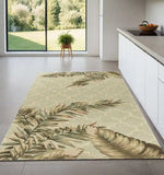 4' X 6' Sage Green Hand Tufted Tropical Quatrefoil Indoor Area Rug - Homeroots - Flyclothing LLC