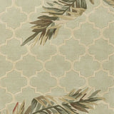 4' X 6' Sage Green Hand Tufted Tropical Quatrefoil Indoor Area Rug - Homeroots - Flyclothing LLC