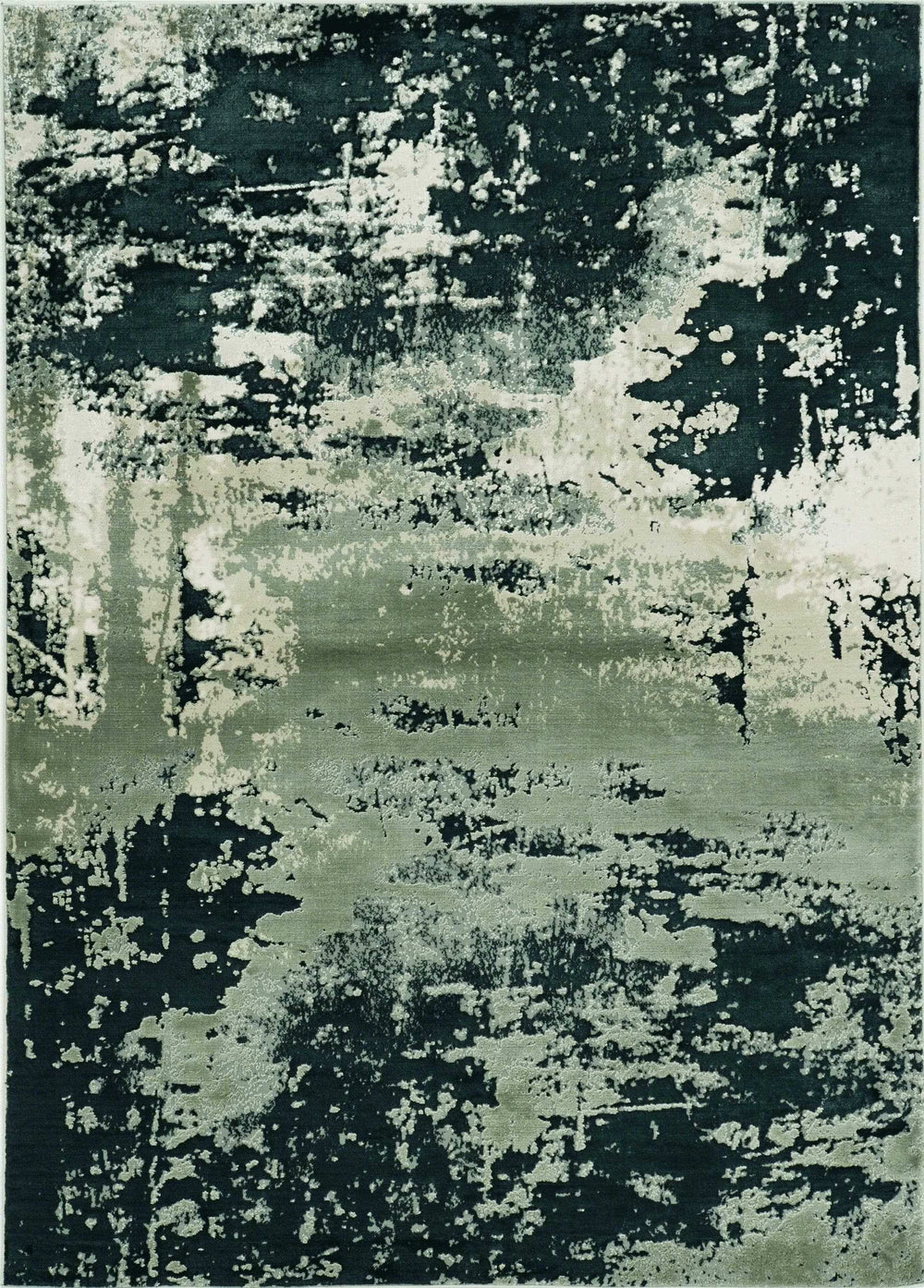 5' X 8' Silver Charcoal Abstract Design Indoor Area Rug - Homeroots - Flyclothing LLC