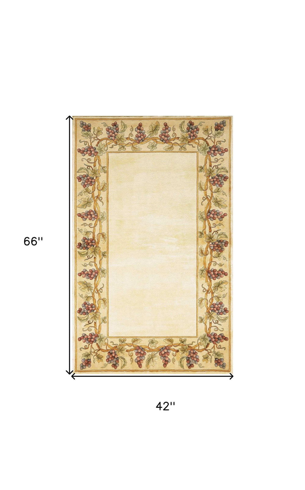 3' X 6' Ivory Wool Floral Hand Tufted Area Rug - Homeroots - Flyclothing LLC