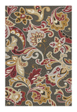 5' X 8' Taupe Floral Handmade Indoor Outdoor Area Rug - Homeroots - Flyclothing LLC