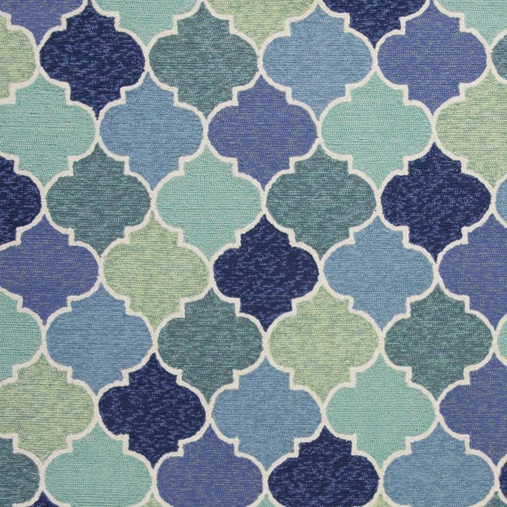5' X 8' Blue Moroccan Handmade Indoor Outdoor Area Rug - Homeroots - Flyclothing LLC