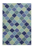 5' X 8' Blue Moroccan Handmade Indoor Outdoor Area Rug - Homeroots - Flyclothing LLC