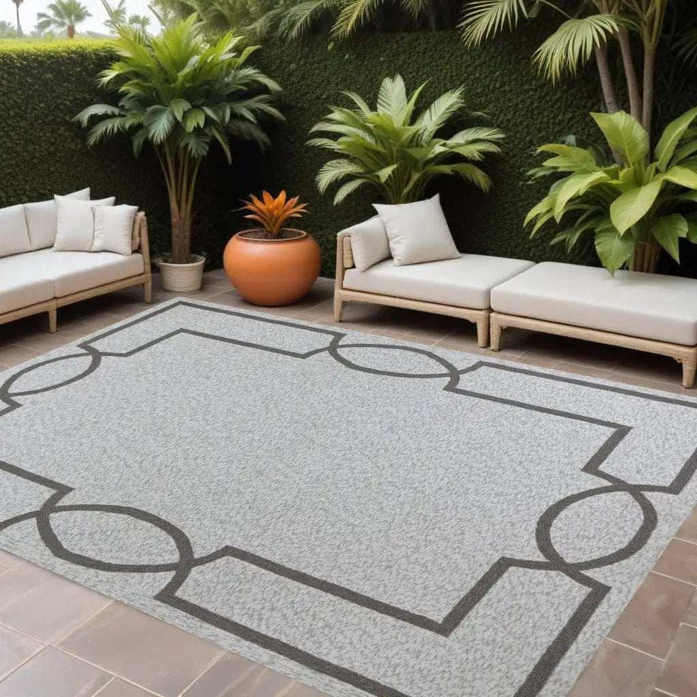 5' X 7' Ivory Indoor Outdoor Area Rug - Homeroots - Flyclothing LLC