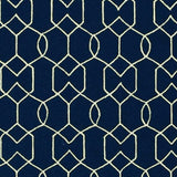 5' X 7' Navy Blue Geometric Hand Hooked Area Rug - Homeroots - Flyclothing LLC