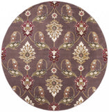 Plum Purple Machine Woven Traditional Octagon Indoor Area Rug - Homeroots - Flyclothing LLC