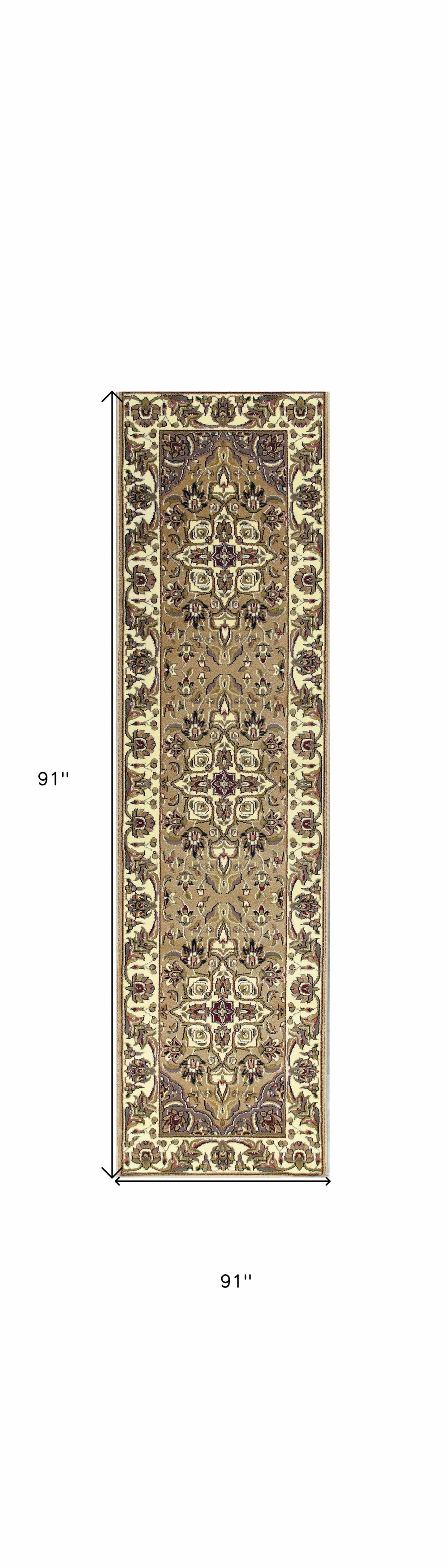 8' Beige And Ivory Area Rug - Homeroots - Flyclothing LLC