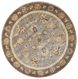 6' Grey Mocha Hand Tufted Traditional Round Indoor Area Rug - Homeroots - Flyclothing LLC