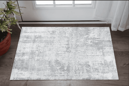 3' X 5' Gray Abstract Hand Loomed Area Rug - Homeroots - Flyclothing LLC