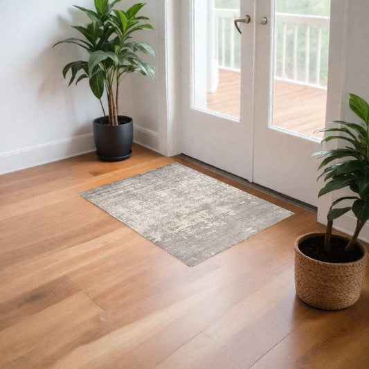 3' X 5' Beige Abstract Hand Loomed Area Rug - Homeroots - Flyclothing LLC