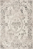 5' X 8' Grey Machine Woven Distressed Floral Medallion Indoor Area Rug - Homeroots - Flyclothing LLC