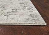 5' X 8' Grey Machine Woven Distressed Floral Medallion Indoor Area Rug - Homeroots - Flyclothing LLC