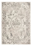 5' X 8' Grey Machine Woven Distressed Floral Medallion Indoor Area Rug - Homeroots - Flyclothing LLC