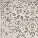 5' X 8' Ivory Machine Woven Distressed Traditional Floral Vines Indoor Area Rugg - Homeroots - Flyclothing LLC