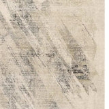 5' X 8' Ivory Grey Machine Woven Abstract Brushstrokes Indoor Area Rug - Homeroots - Flyclothing LLC