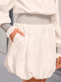 Off-Shoulder Bubble Hem Mini Dress - Trendsi - Flyclothing LLC