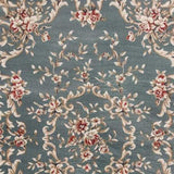 8' X 10' Slate Blue Floral Bordered Indoor Area Rug - Homeroots - Flyclothing LLC