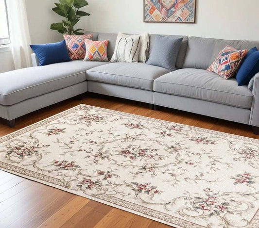 8' X 10' Ivory Area Rug - Homeroots - Flyclothing LLC