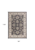 8' X 10' Grey Ivory Floral Indoor Area Rug - Homeroots - Flyclothing LLC