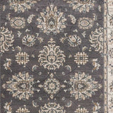 8' X 10' Grey Ivory Floral Indoor Area Rug - Homeroots - Flyclothing LLC