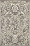 8' X 11' Gray Damask Indoor Outdoor Area Rug - Homeroots - Flyclothing LLC