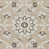 7' X 11' Beige Or Grey Floral Vines Uv Treated Indoor Area Rug - Homeroots - Flyclothing LLC