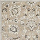 7' X 11' Beige Or Grey Floral Vines Uv Treated Indoor Area Rug - Homeroots - Flyclothing LLC