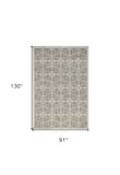 8' X 11' Gray Area Rug With UV Protection - Homeroots - Flyclothing LLC