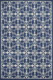 8' X 11' Denim Blue Moroccan Indoor Outdoor Area Rug - Homeroots - Flyclothing LLC