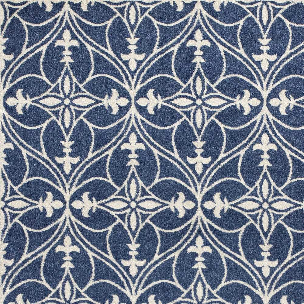 8' X 11' Denim Blue Moroccan Indoor Outdoor Area Rug - Homeroots - Flyclothing LLC