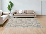 7' X 11' Silver Geometric Mosaic Uv Treated Indoor Area Rug - Homeroots - Flyclothing LLC