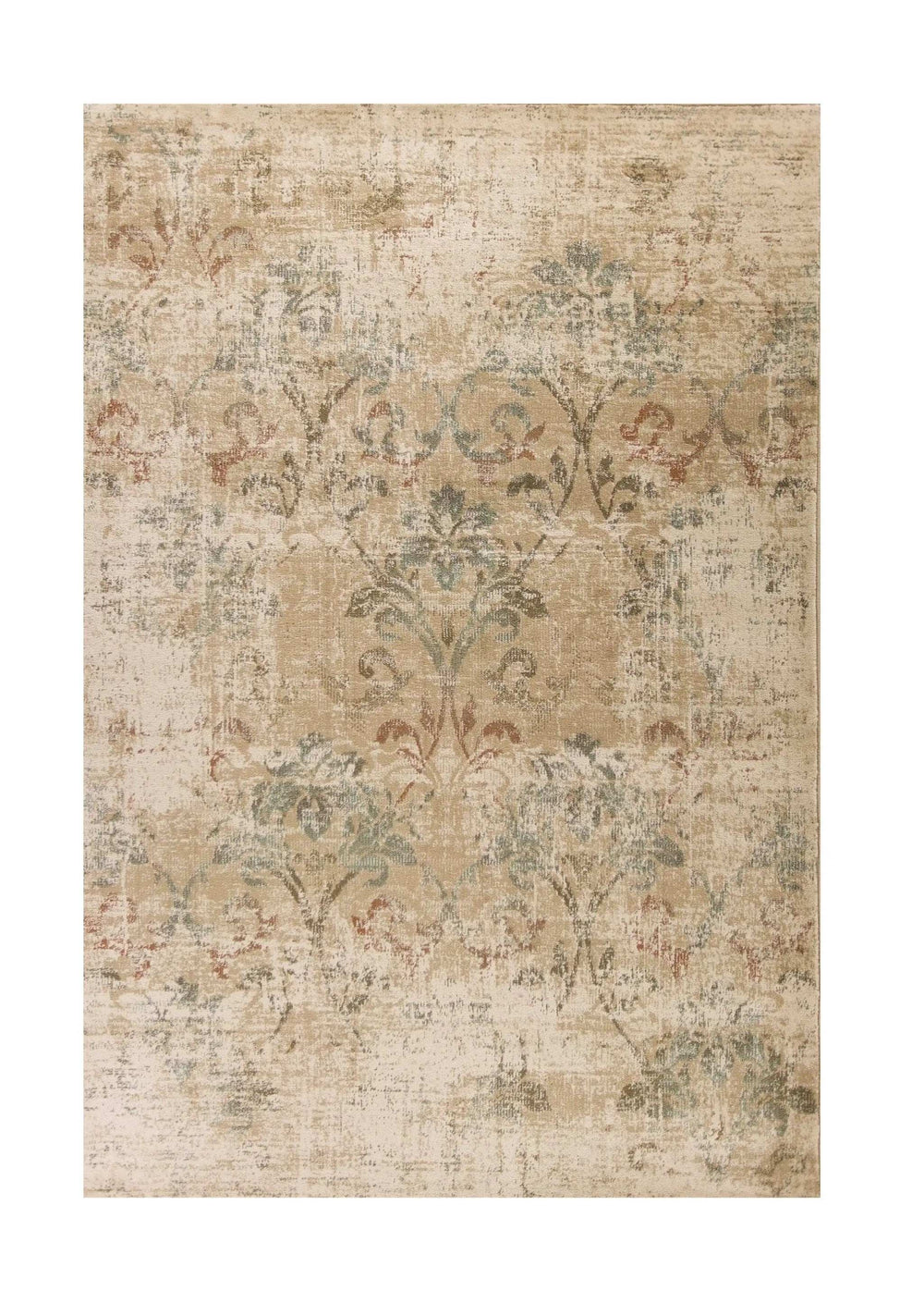 8' X 11' Champagne Beige Machine Woven Damask Indoor Area Rug - Homeroots - Flyclothing LLC