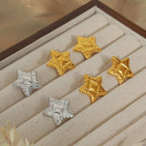 Titanium Steel Star Stud Earrings - Trendsi - Flyclothing LLC