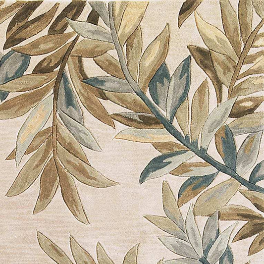 2' X 10' Ivory Tropical Branches Wool Indoor Runner Rug - Homeroots - Flyclothing LLC
