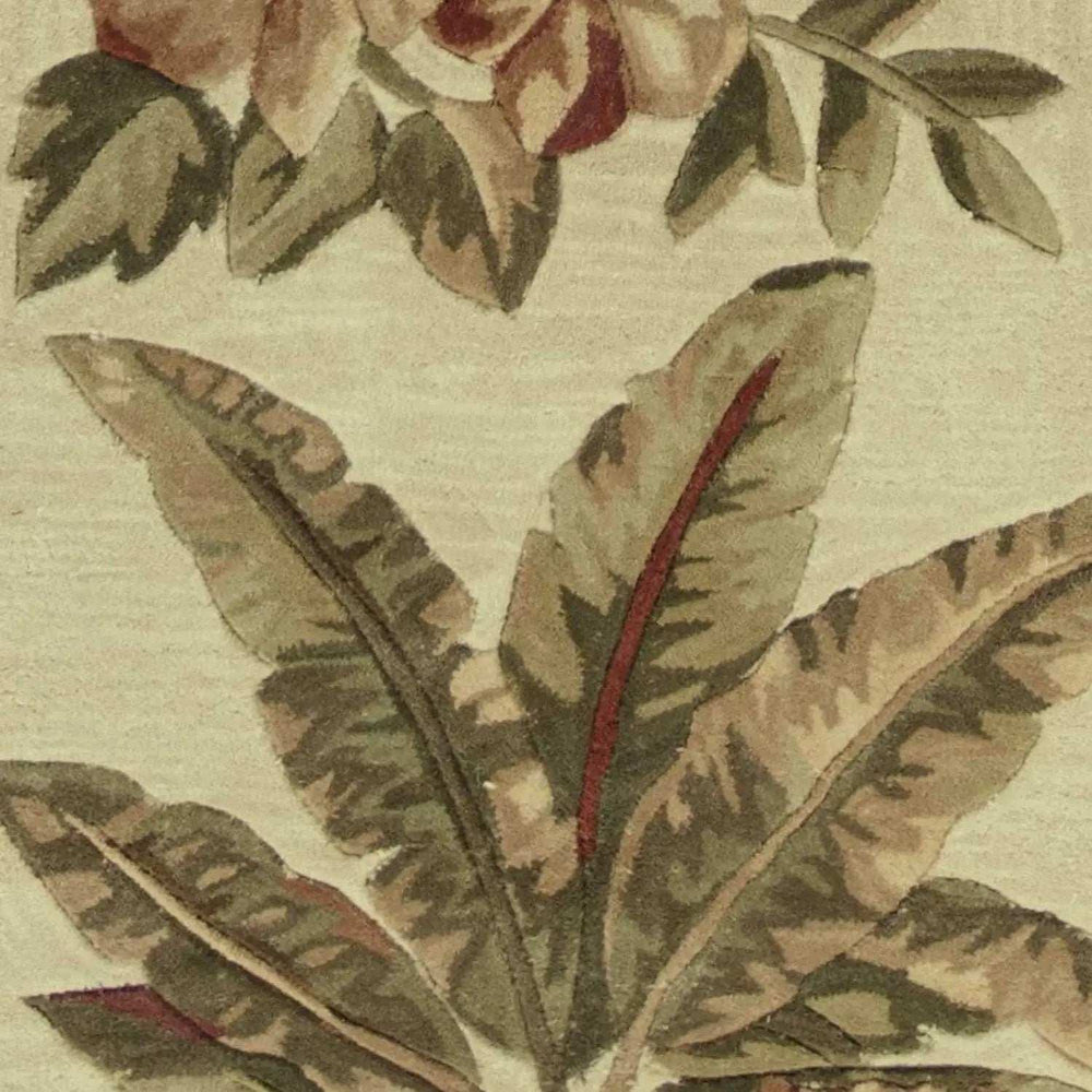 10' Ivory Hand Tufted Tropical Indoor Runner Rug - Homeroots - Flyclothing LLC