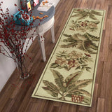 10' Ivory Hand Tufted Tropical Indoor Runner Rug - Homeroots - Flyclothing LLC