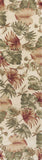 2' X 10' Beige Palm Leaves Wool Indoor Runner Rug - Homeroots - Flyclothing LLC