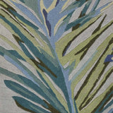 2' X 10' Grey Or Blue Tropical Leaves Wool Indoor Runner Rug - Homeroots - Flyclothing LLC