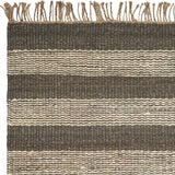 5' X 7' Brown and Beige Striped Hand Woven Area Rug - Homeroots - Flyclothing LLC