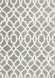 5' X 8' Grey Ivory Machine Woven Ogee Indoor Area Rug - Homeroots - Flyclothing LLC