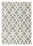 5' X 8' Grey Ivory Machine Woven Ogee Indoor Area Rug - Homeroots - Flyclothing LLC