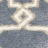 5' X 8' Slate Blue Geometric Pattern Microfiber Indoor Area Rug - Homeroots - Flyclothing LLC