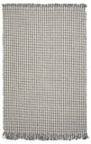 5' X 8' Ivory Or Grey Plaid Knitted Wool Indoor Area Rug With Fringe - Homeroots - Flyclothing LLC