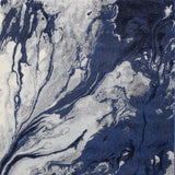 7' X 10' Blue Machine Woven Abstract Watercolor Indoor Area Rug - Homeroots - Flyclothing LLC