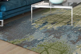 6' X 9' Green Or Blue Abstract Design Indoor Area Rug - Homeroots - Flyclothing LLC