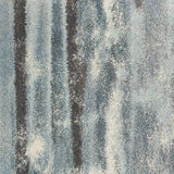 7' X 10' Teal Blue Machine Woven Abstract Stripes Indoor Area Rug - Homeroots - Flyclothing LLC