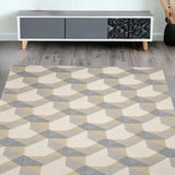 5' X 8' Wool Ivory Or Grey Area Rug - Homeroots - Flyclothing LLC