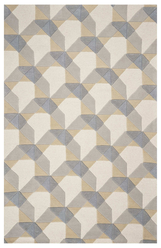 5' X 8' Wool Ivory Or Grey Area Rug - Homeroots - Flyclothing LLC