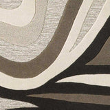 5' X 8' Wool Black Or Beige Area Rug - Homeroots - Flyclothing LLC